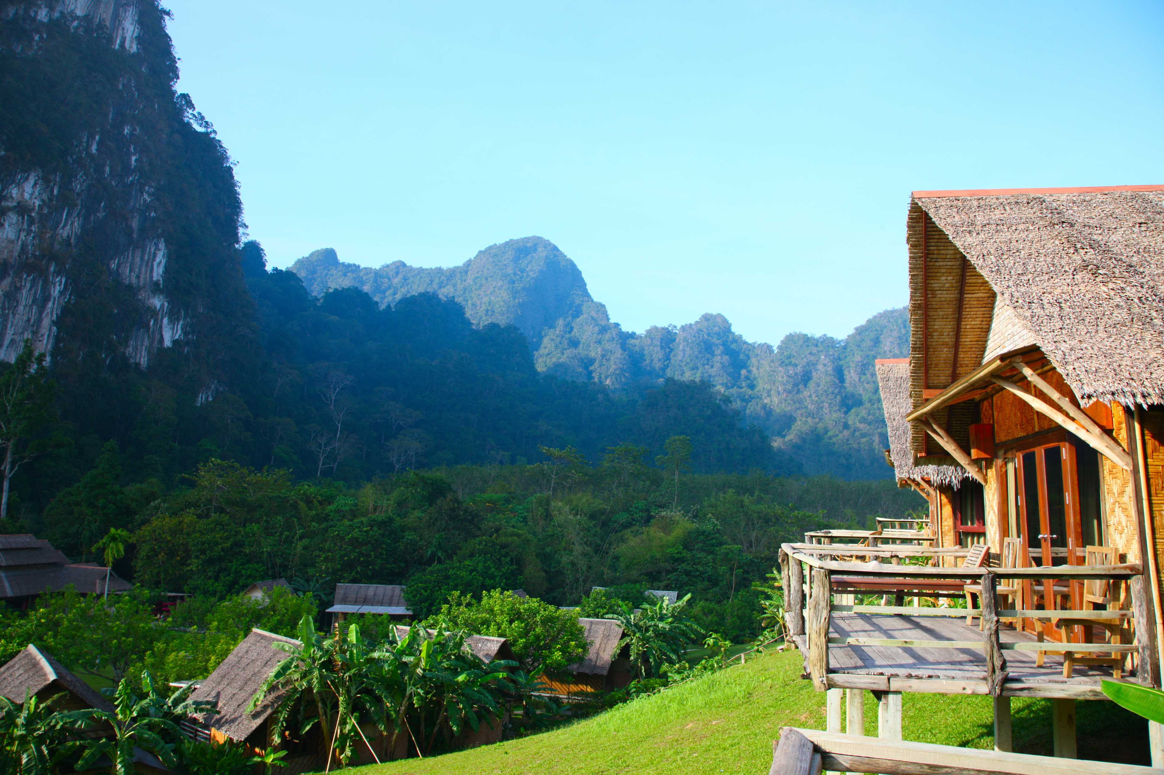 Luxury interior with mountain view